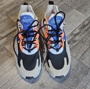 Nike React Sneakers with Blue and Orange Highlights